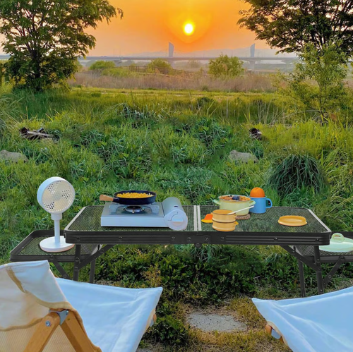 🍢Table de barbecue extensible et pliante en métal