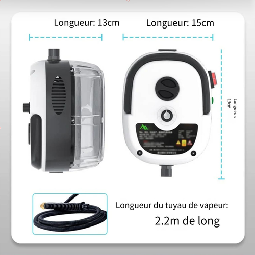 🔥Nettoyeur vapeur haute température portable sous pression 2500 W -Rouge