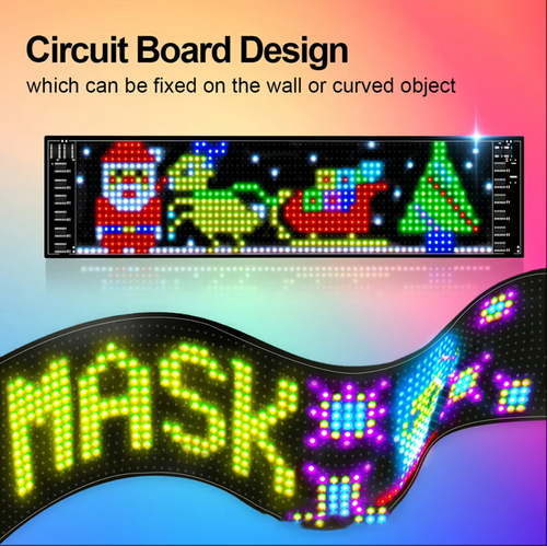 🌈Écran LED Bluetooth flexible ultra-mince