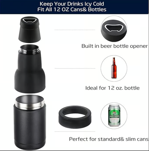 🍺Refroidisseur de bouteilles et de canettes de bière avec ouvre-bière🧊