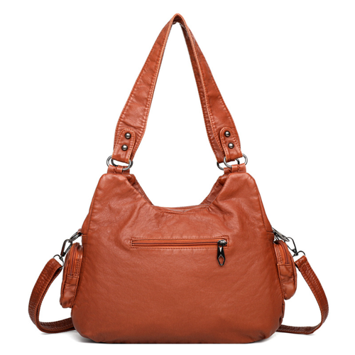Sac à bandoulière pour femme en cuir lavé européen et américain