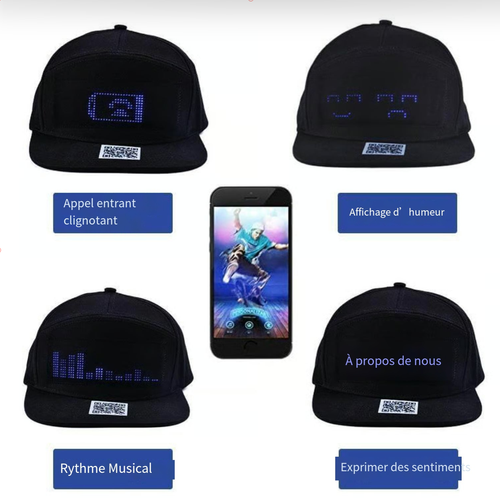 🧢Chapeau à message LED