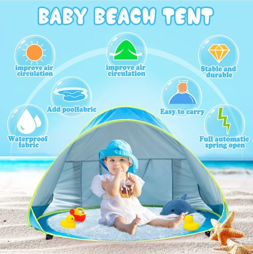 Tente de plage portable résistante aux UV pour bébé