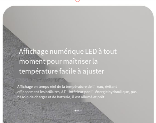 Robinet de lavabo extractible à affichage LED à 3 modes de débit d'eau