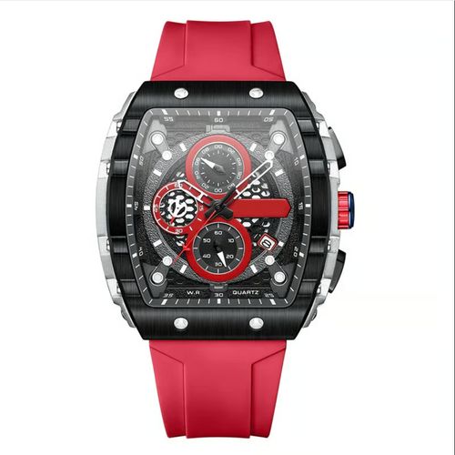 Montre à quartz multifonctionnelle pour homme, style futuriste cyberpunk