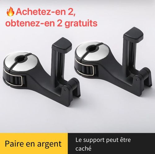 Crochets de siège auto 2 en 1 pour sacs et sacs à main avec support de téléphone : Achetez-en 2, obtenez-en 2 gratuits