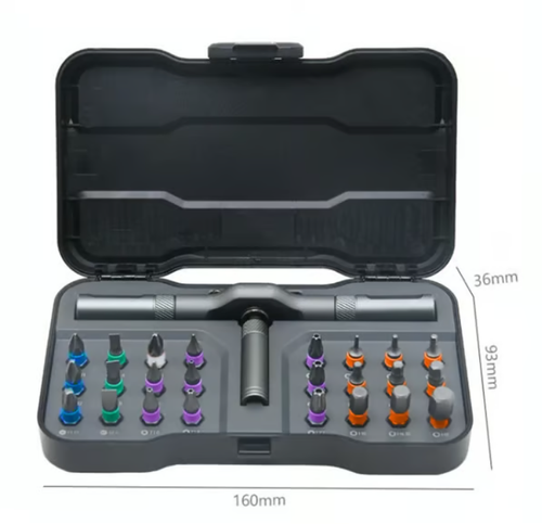 🔥Ensemble de tournevis DlY 24 en 1 Tournevis à cliquet magnétique compact et portable