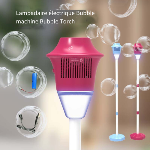 Machine à bulles musicales avec éclairage public