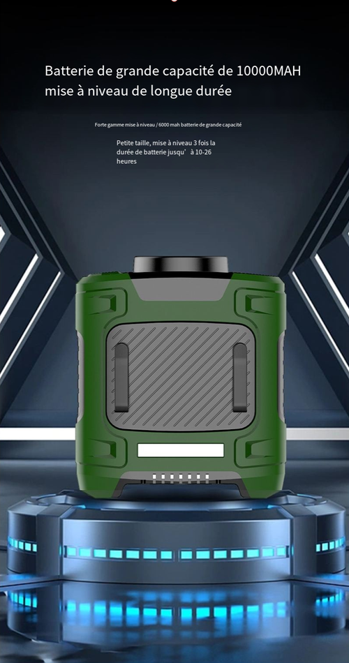 Ventilateur de camping rechargeable pour l'extérieur (5 000 mAh 10 000 mAh)