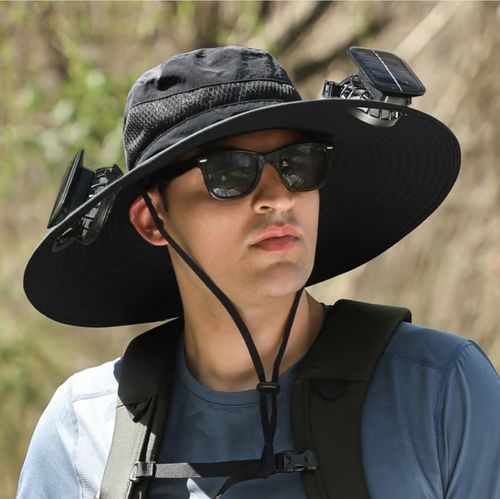 ⚡2025 Nouveau chapeau de soleil à ventilateur solaire ultraléger – Plus léger qu'une balle de baseball !⚾