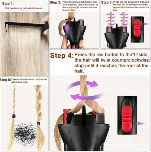 Tresse automatique rotative à 360 degrés