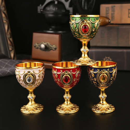 Verre à vin gravé vintage exquis de 30 ml