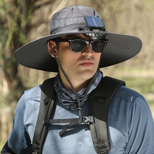 ⚡2025 Nouveau chapeau de soleil à ventilateur solaire ultraléger – Plus léger qu'une balle de baseball !⚾