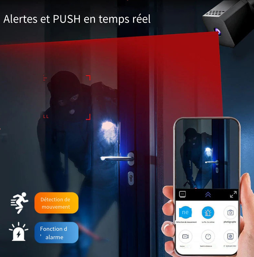 Mini caméra de sécurité intelligente HD à vision nocturne