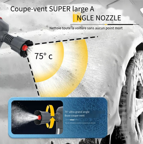 Pistolet à eau électrique pour lavage de voiture avec canon