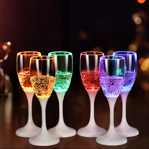 ✨Verre à champagne lumineux🥂(6 coupes)