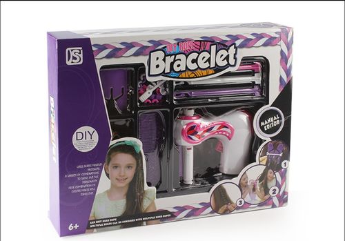 Machine à tresser les cheveux électrique, outils de tressage automatiques, machine à tresser les cheveux portable pour femmes, kit de jouets de salon de coiffure à faire soi-même, piles non incluses