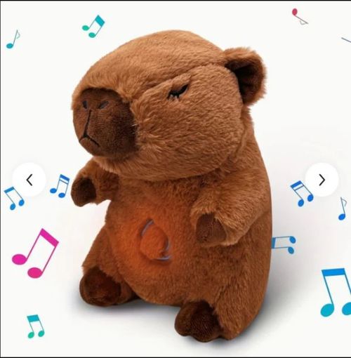 Peluche Capybara, jouet interactif avec effet respiration pendant le sommeil