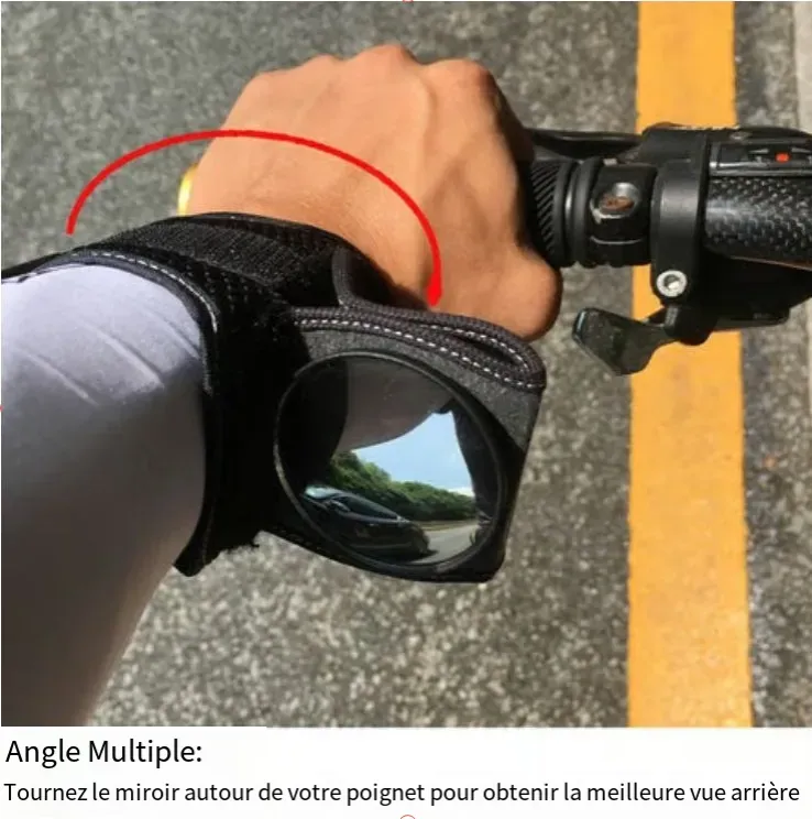 Rétroviseur de sécurité pour poignet de vélo et moto