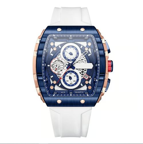 Montre à quartz multifonctionnelle pour homme, style futuriste cyberpunk