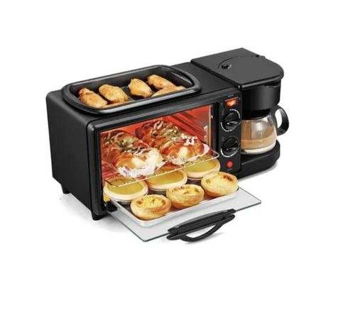 Machine à petit-déjeuner 3 en 1 appareils électroménagers four de cuisson gril à café machine à pain