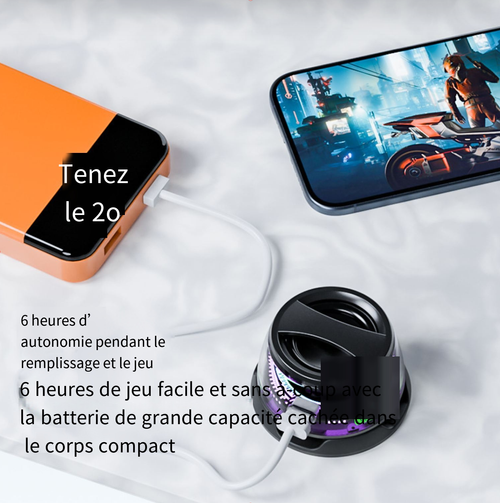 Ensemble d'enceintes Bluetooth compactes et magnétiques avec lumières LED