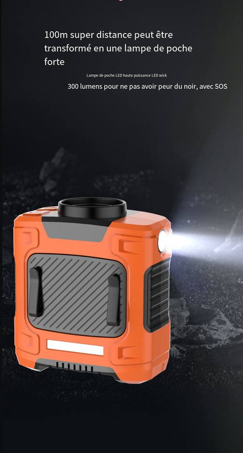 Ventilateur de camping rechargeable pour l'extérieur (5 000 mAh 10 000 mAh)