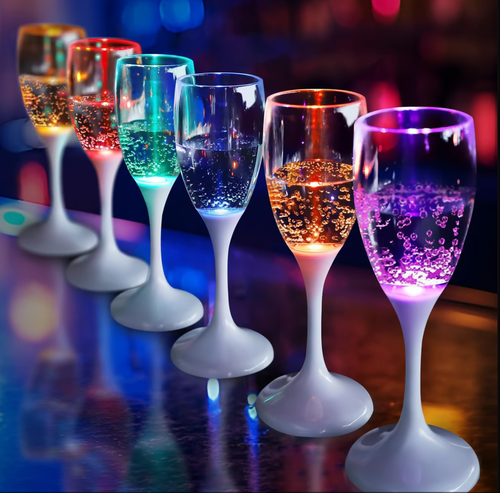 ✨Verre à champagne lumineux🥂(6 coupes)