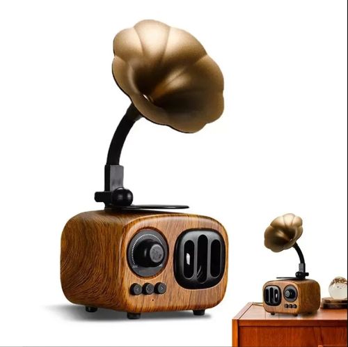 ❤️Haut-parleur Bluetooth phonographe rétro en bois