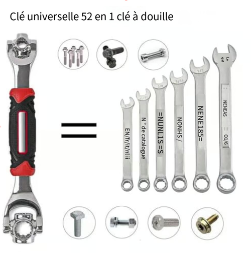 Clé à douille multifonctionnelle 52 en 1