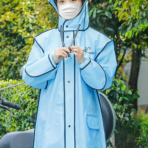 🌧️🥼 Imperméable réutilisable avec capuche (modèle adulte)