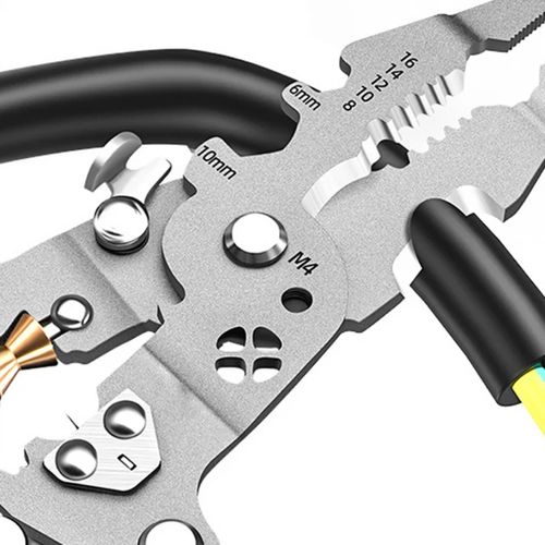 Ciseaux à dénuder multifonctions pliables avec test électrique