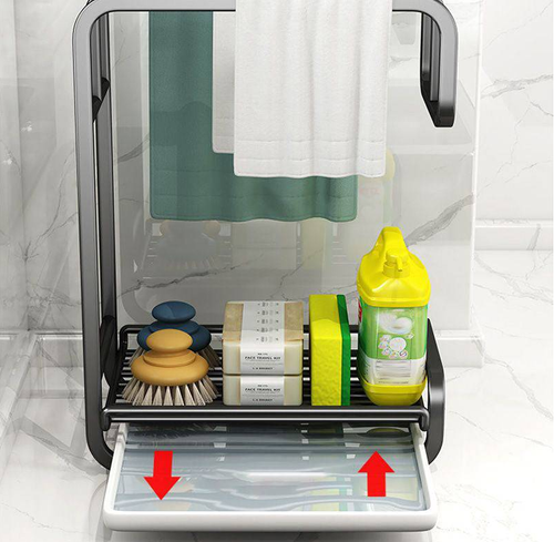 🎉Organiseur de chiffons de cuisine et égouttoir