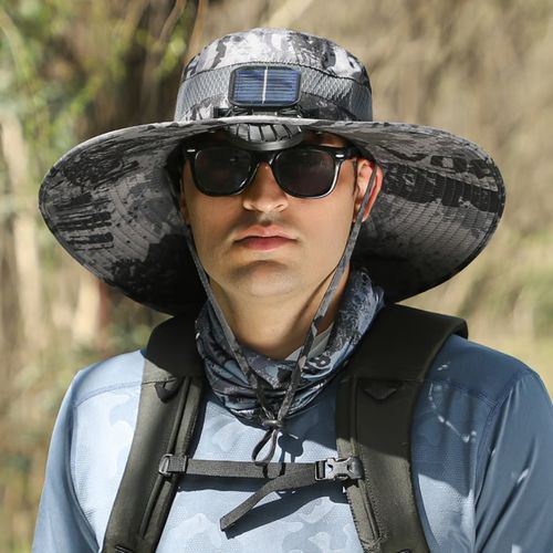 ⚡2025 Nouveau chapeau de soleil à ventilateur solaire ultraléger – Plus léger qu'une balle de baseball !⚾