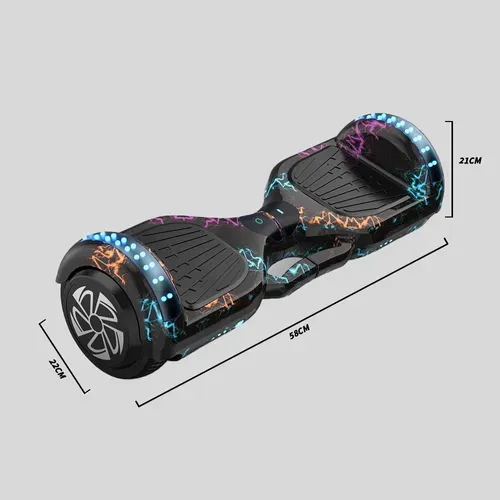 🔥Promotion de vente chaude -🔥Hoverboard, Hoverboard tout-terrain à roues clignotantes auto-équilibrées avec lumières LED, cadeau certifié meilleur