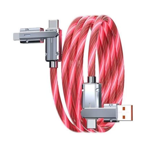 🎁Câble de données quatre en un 100 W avec lumières colorées