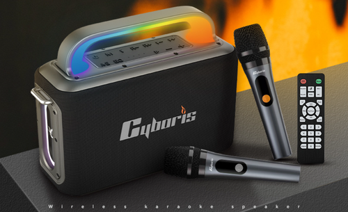 Cyboris-Nouveau haut-parleur de karaoké Bluetooth d'extérieur haute puissance 2.2 canaux 200 W Rainbow X13 peut connecter des instruments de musique