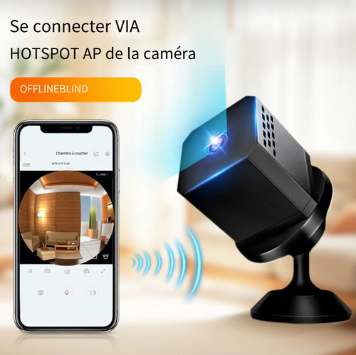 Mini caméra de sécurité intelligente HD à vision nocturne