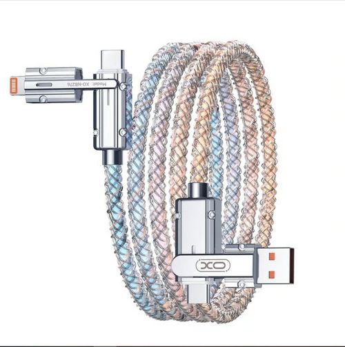 🎁Câble de données quatre en un 100 W avec lumières colorées