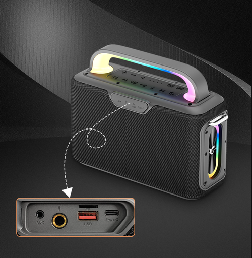 Cyboris-Nouveau haut-parleur de karaoké Bluetooth d'extérieur haute puissance 2.2 canaux 200 W Rainbow X13 peut connecter des instruments de musique