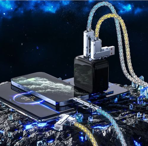 🎁Câble de données quatre en un 100 W avec lumières colorées