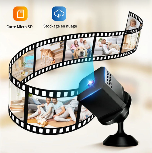 Mini caméra de sécurité intelligente HD à vision nocturne