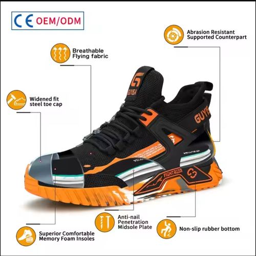baskets de sécurité pour homme, chaussures de travail, construction, orteils en acier