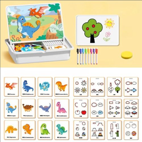 Puzzle magnétique pour enfants, jeu de voyage, déguisement, double face, jouet éducatif préscolaire