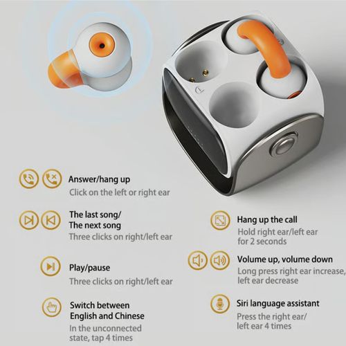 🥰Casque Bluetooth à clip d'oreille avec affichage numérique🎧