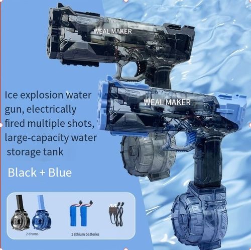 Pistolet à eau électrique à explosion de glace, jouet de grande capacité pour enfants, jeu d'eau en bord de mer, pistolet à eau à explosion automatique, pistolet à eau à impulsion