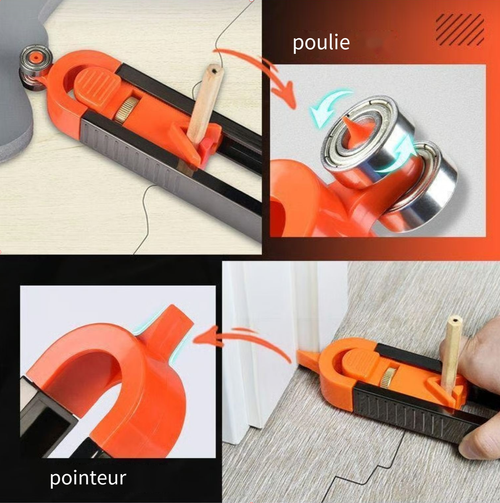 🔥Jauge de contour précise avec verrouillage+10 crayons