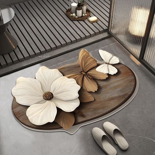 Tapis absorbant antidérapant à motif réaliste 3D （50*80CM）