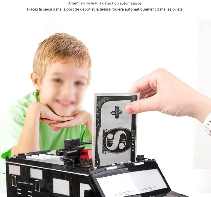 Tirelire électronique pour enfants avec mot de passe et empreinte digitale, tirelire blindée avec 9 morceaux de musique intégrés