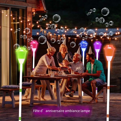Machine à bulles musicales avec éclairage public